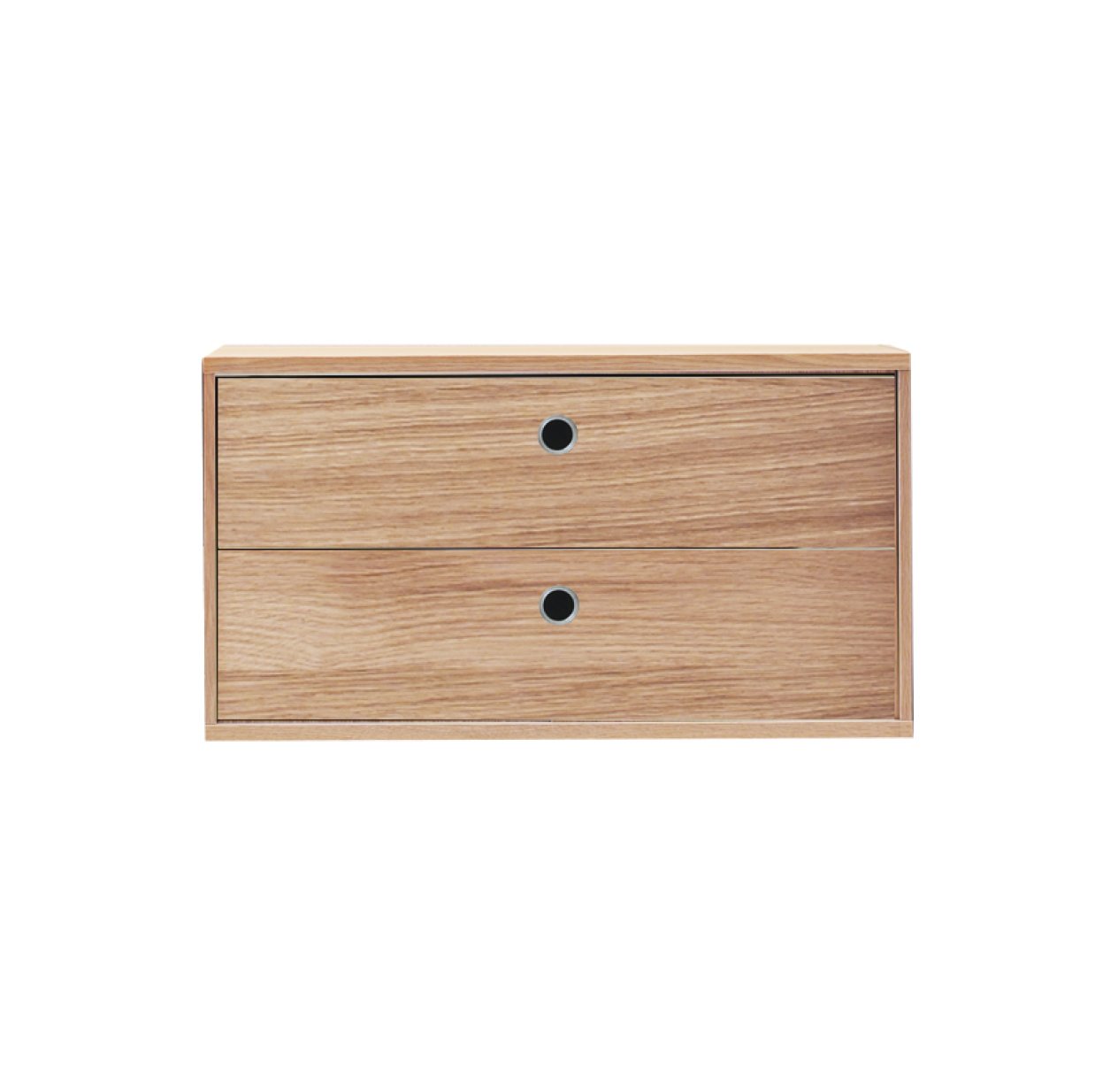 Caisson 2 tiroirs 78 x 30 cm - Chêne